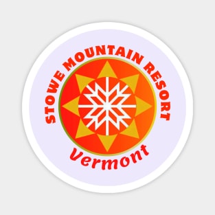 Stowe Mountain Resort, Vermont USA.  Gift Ideas For The Ski Enthusiast. Magnet